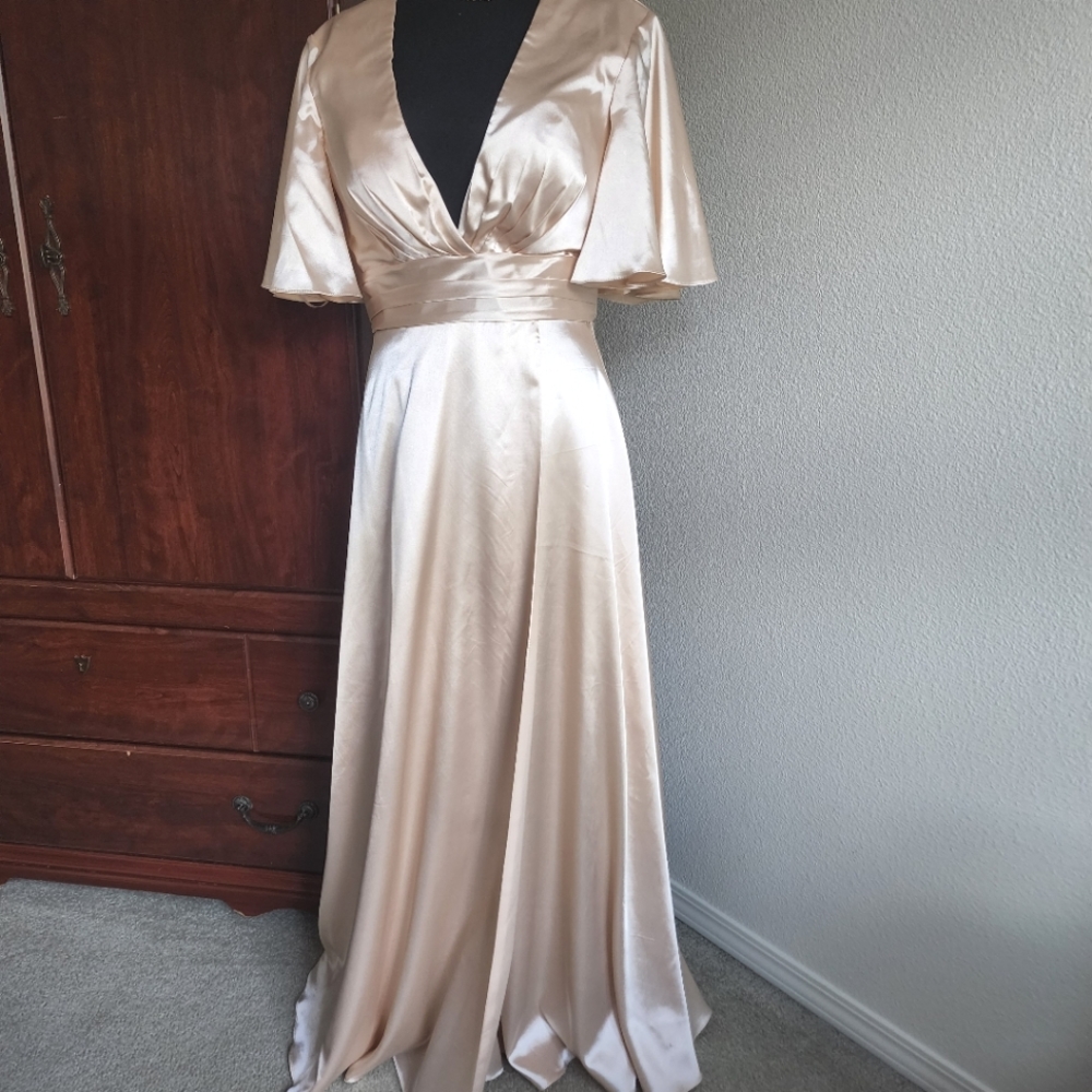 Long Champagne dress